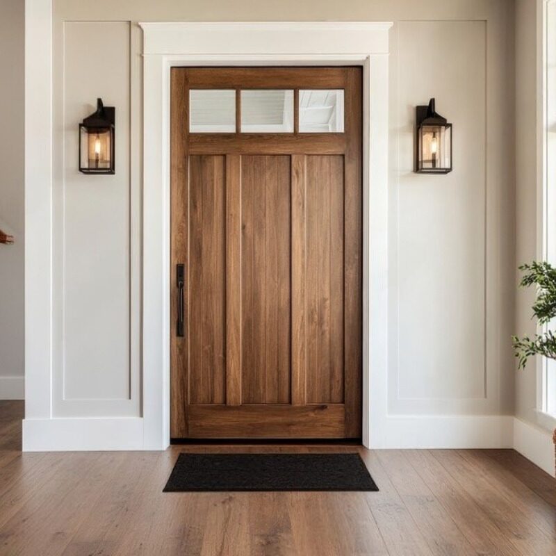 Front door installation in Muskoka combining style and protection for homeowners