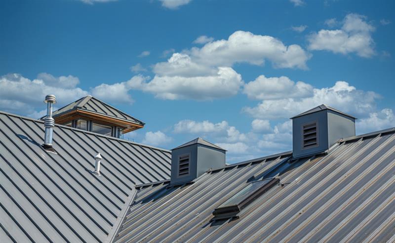 Metal roofing installation on a residential home in Collingwood.